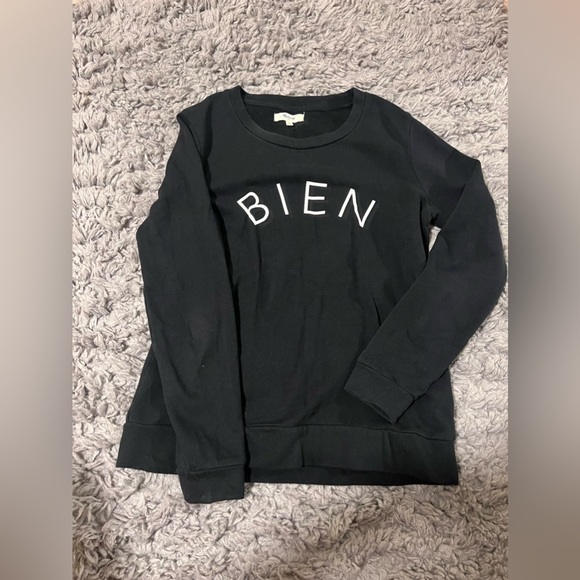 Madewell Bien Fait Graphic Black Sweatshirt Size Small - Picture 7 of 9